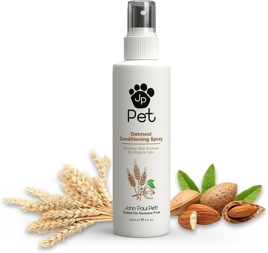 Oatmeal Conditioning Spray - Grooming for Dogs and Cats, Soothe Sensitive Skin Formula with Aloe for Itchy Dryness for Pets, pH Balanced, Cruelty Free, Paraben Free, Made in USA, Non-Aerosol